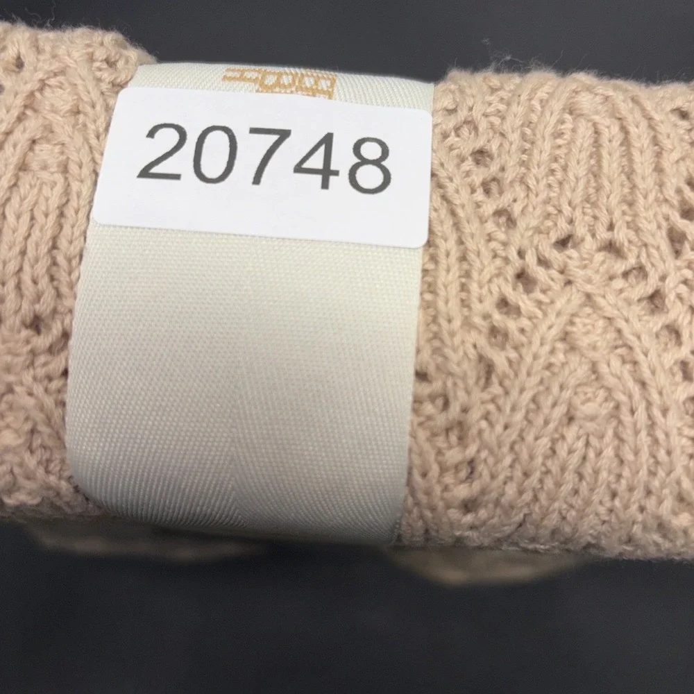 Sand Jeremiah Brent Home 100% Cotton Knitted Pointelle Scallop 50in x 60in 20748